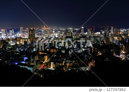 【兵庫県】六甲山から見た神戸の夜景 127397862