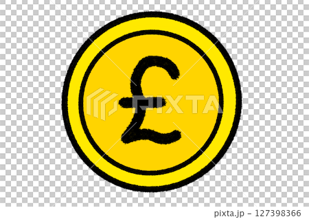 ポンドコインのシンプルなイラスト 127398366
