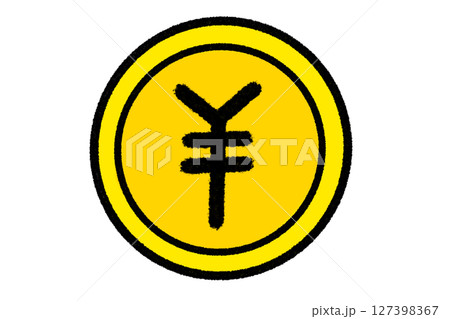 円コインのシンプルなイラスト 円コインのシンプルなイラスト 127398367