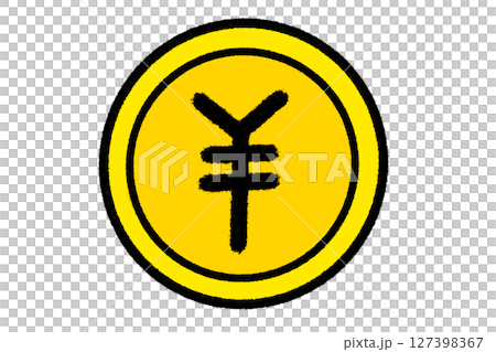 円コインのシンプルなイラスト 円コインのシンプルなイラスト 127398367