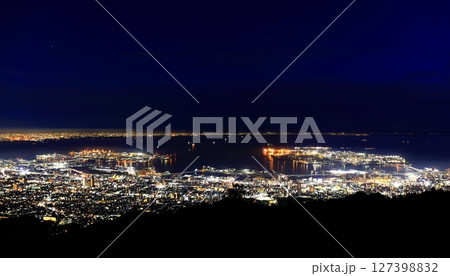 【兵庫県】六甲山（掬星台）から見た神戸の夜景 127398832