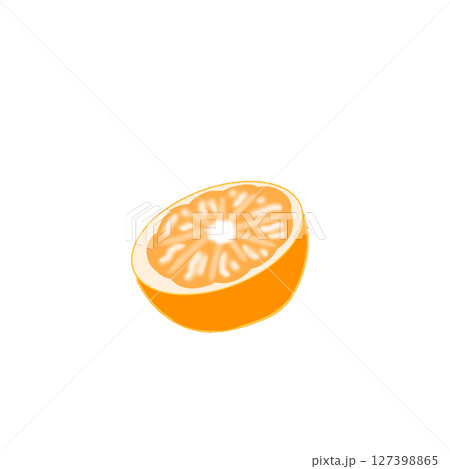 シンプル　オレンジ　フルーツ　果物　果実　食べ物 127398865