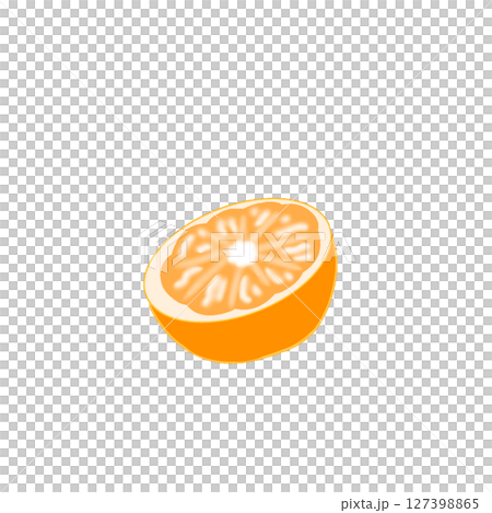 シンプル　オレンジ　フルーツ　果物　果実　食べ物 127398865