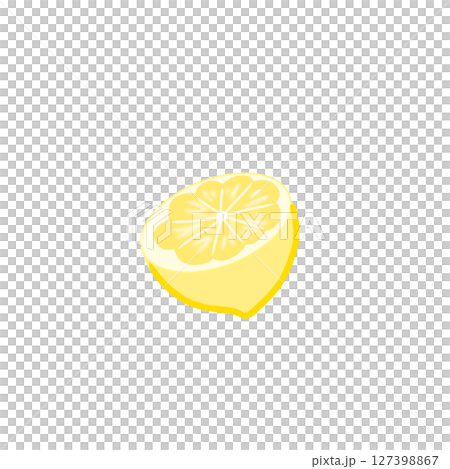 シンプル　レモン　フルーツ　果物　果実　食べ物 127398867
