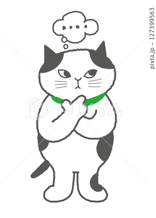 考えるネコ 考えるネコ 127399563