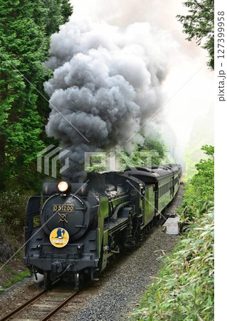 SLやまぐち号　JR山口線　上り「篠直」を爆走 127399958