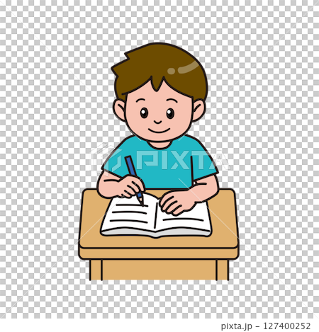 School life_boy studying 127400252