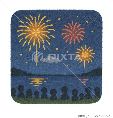 夏のお出掛けスポットイラスト 127400292