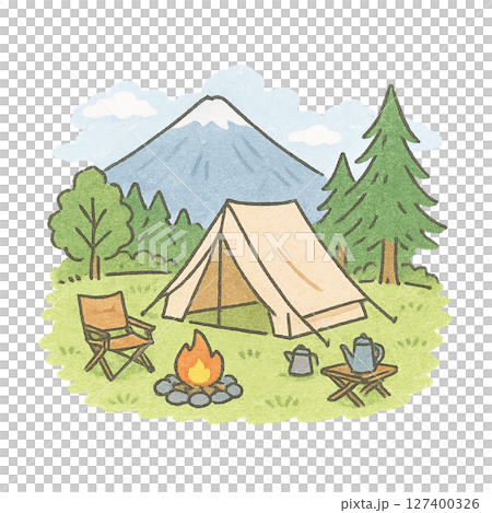 夏のレジャーイラスト 127400326