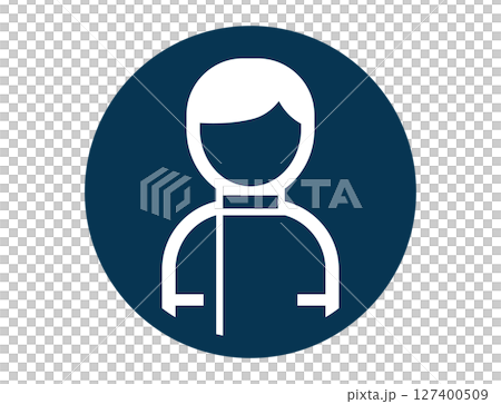 Nurse round simple monochrome outline illustration icon 127400509