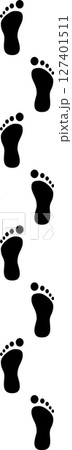 足跡のグラフィック素材イラスト	 127401511