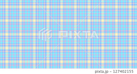 Covering background check tartan, greeting card texture plaid textile. Abstract pattern vector seamless fabric in cyan and light colors. 127402155