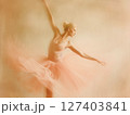 Inspired dancing graceful ballerina, soft focus 127403841