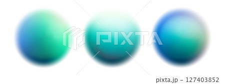 Teal blue or turquoise gradation sphere with noise texture 127403852