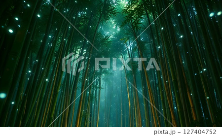 幻想的な竹林 127404752