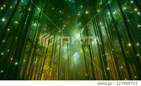 幻想的な竹林 127404753