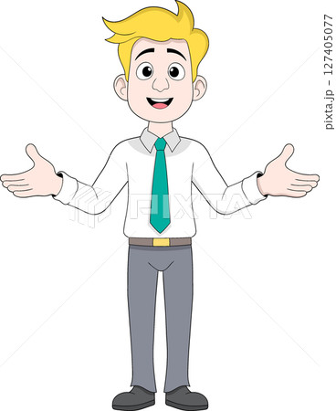 Businessman with Open Arms Representing Investment Openness Businessman with Open Arms Representing Investment Openness 127405077