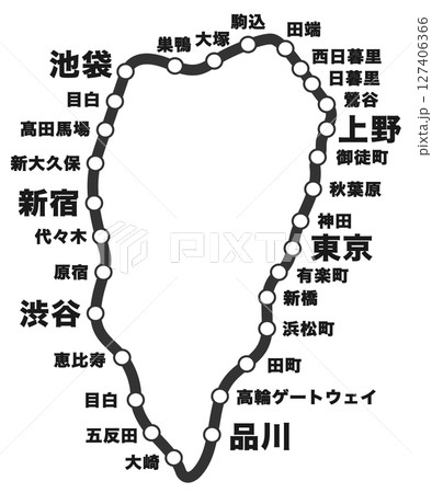 山手線　路線図 127406366
