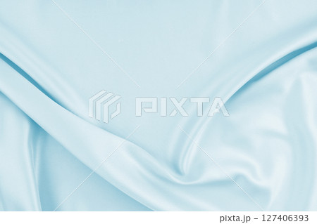 Smooth elegant blue silk can use as background. 127406393