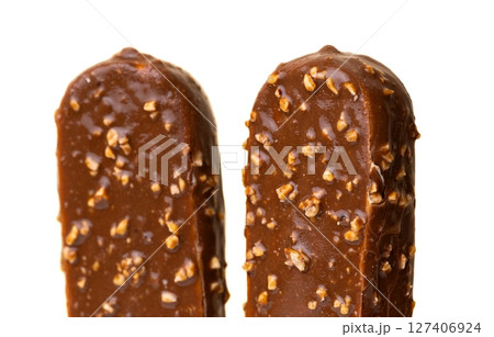 chocolate ice cream on a stick 127406924