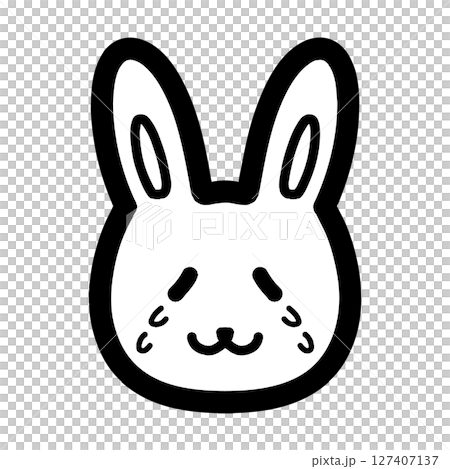 泣いているうさぎのキャラクターのイラスト 泣いているうさぎのキャラクターのイラスト 127407137