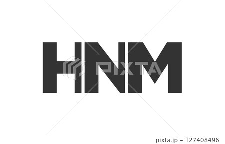 HNM logo design template with strong and modern bold text. Initial based vector logotype featuring simple and minimal typography. Trendy company identity. HNM logo design template with strong and modern bold text. Initial based vector logotype featuring simple and minimal typography. Trendy company identity. 127408496