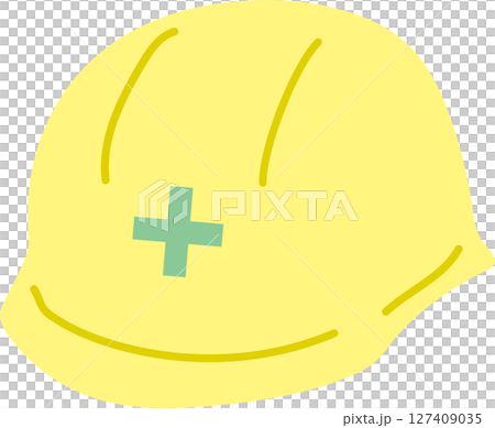 黄色いヘルメットのイラスト 127409035