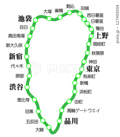 山手線　路線図 127409504