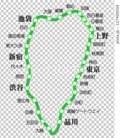 山手線　路線図 127409504