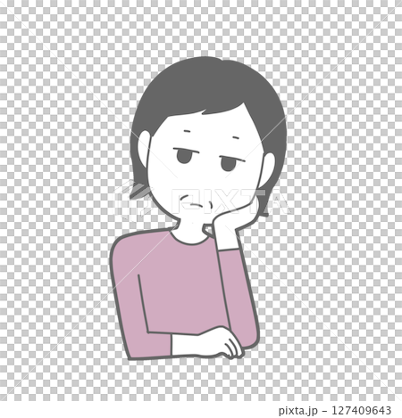 昏昏欲睡的中年婦女 127409643