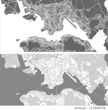 Layered editable vector illustration outline of HongKong,China. 127409738