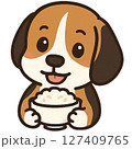 Hungry dog cartoon png elements  127409765