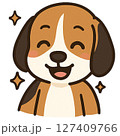 Smile cartoon dog png elements  127409766