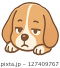 Sad Dog cartoon png element  127409767
