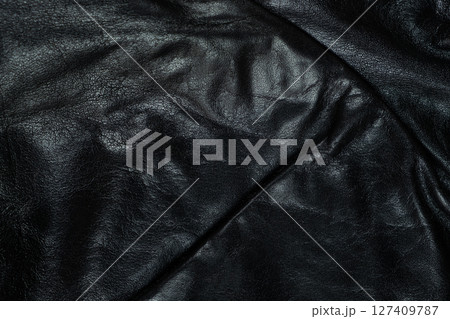 Close-Up of Dark Leather Surface for Design Use 127409787