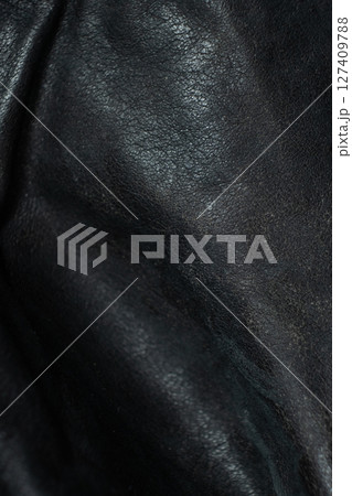 Minimalist Black Leather Texture Close-Up 127409788