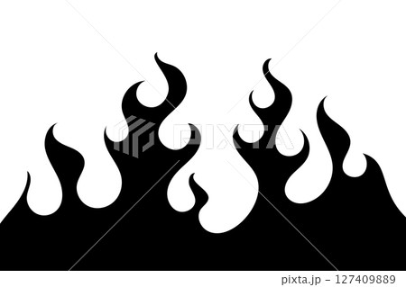 Tribal flame silhouette motorcycle and car decal. Vector illustration 127409889