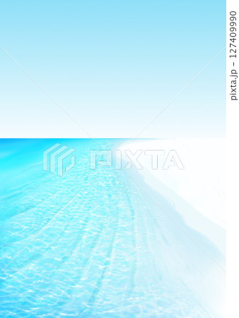 青と白だけの静かな海岸 127409990