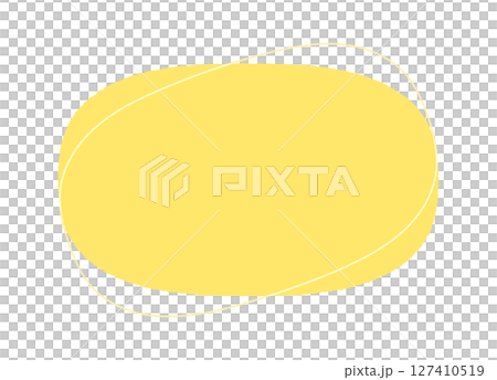 Hand-drawn simple and stylish yellow rectangles and lines - Pop super ellipse background and decoration material - 127410519