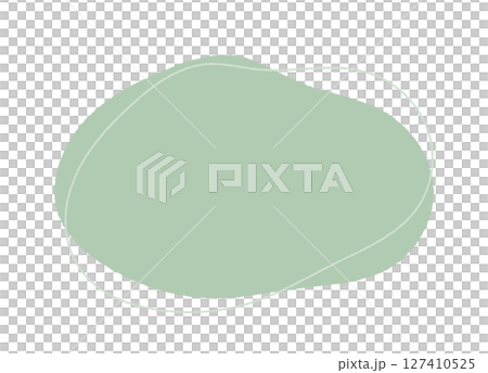 Hand drawn simple and stylish green abstract shapes and lines - liquid shapes background or decoration - Blob 127410525
