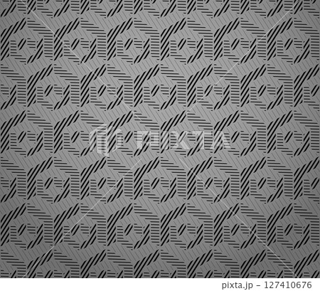 Abstract geometric pattern with stripes, lines. Seamless vector background. Gray and black ornament. Simple lattice graphic design 127410676