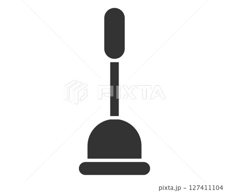 Simple, clean graphic of a plunger. Symbol of unblocking, fixing problems, or home repair. Perfect for plumbing services, DIY projects or general household needs. Simple, clean graphic of a plunger. Symbol of unblocking, fixing problems, or home repair. Perfect for plumbing services, DIY projects or general household needs. 127411104