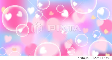 A soft cornflower blue and pastel pink gradient background with floating heart bubbles in a dreamy bokeh effect. This elegant and whimsical digital artwork is great for romantic themes, fantasy A soft cornflower blue and pastel pink gradient background with floating heart bubbles in a dreamy bokeh effect. This elegant and whimsical digital artwork is great for romantic themes, fantasy 127411639