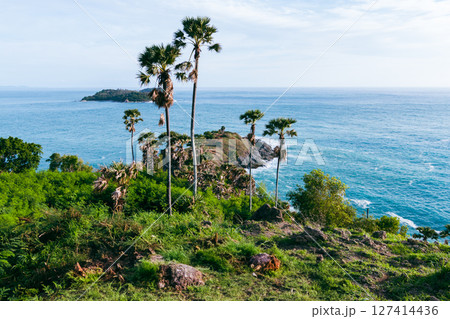 Coastal adventure tropical island landscape natural beauty elevated viewpoint tranquil escape Coastal adventure tropical island landscape natural beauty elevated viewpoint tranquil escape 127414436