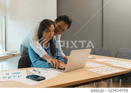 Sexual Harassment Incident Between Boss and Employee in Office 127414759