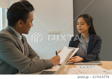 Successful Business Negotiation Between Partners Successful Business Negotiation Between Partners 127414779