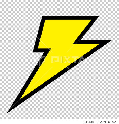 Lightning bolt simple flat illustration white background Lightning bolt simple flat illustration white background 127416152