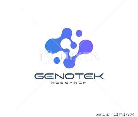 Abstract molecular logo with fusion organic shapes, representing science, biotech, and innovation. Ideal for tech startups, research firms, and data companies. Modern vector logo Abstract molecular logo with fusion organic shapes, representing science, biotech, and innovation. Ideal for tech startups, research firms, and data companies. Modern vector logo 127417574