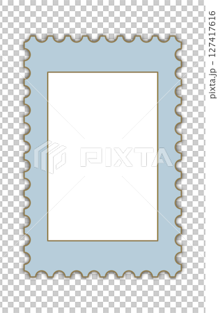 帶有陰影的淺藍色印章框架材料 127417616