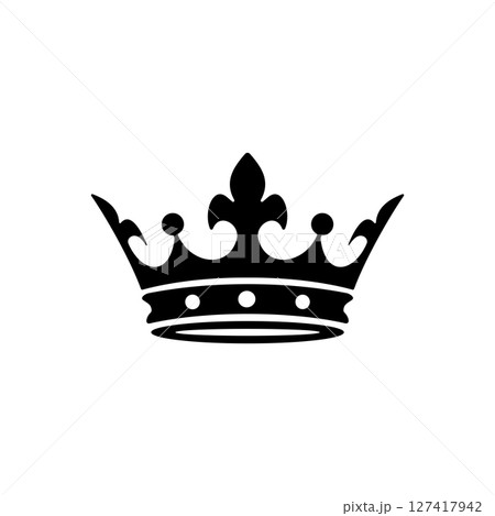 Crown icon. Crown symbol isolated on white background. Crown sign. 127417942